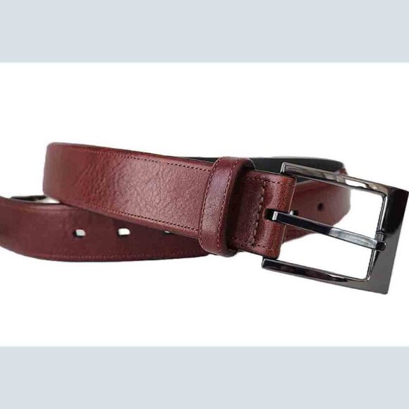 Murano | Accessories | Murano Mens Brown Embossed Leather  NWOT Murano Full Grain Leather Belt Reddish Brown Men\'s Size 32 BEST FITS 30